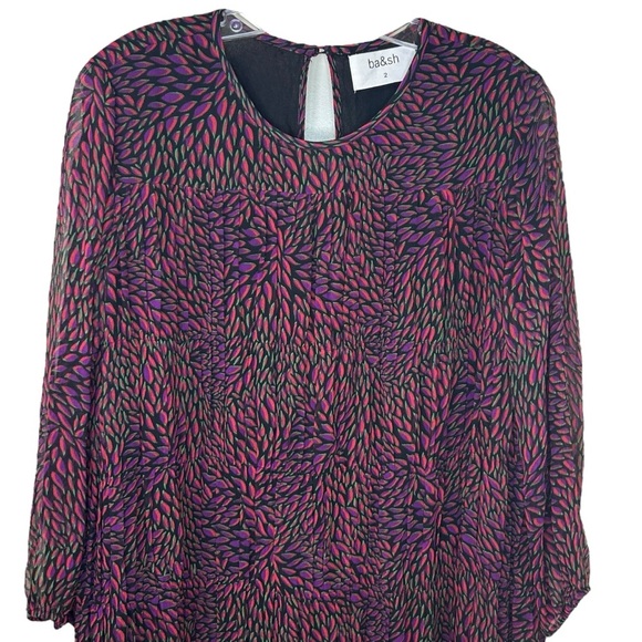 Ba&sh - Women’s Mini Dress, “Grace” Pleating, Flowy - Purple, Size US Medium / 2 - Picture 6 of 16